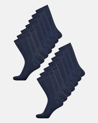 Bambus, Socken, 14-pack, Marine -JBS