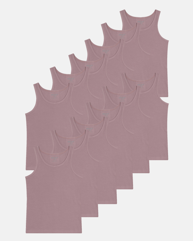 Bio-Baumwolle, Unterhemd Shirt, 12-pack, Rose, Mädchen -Decoy