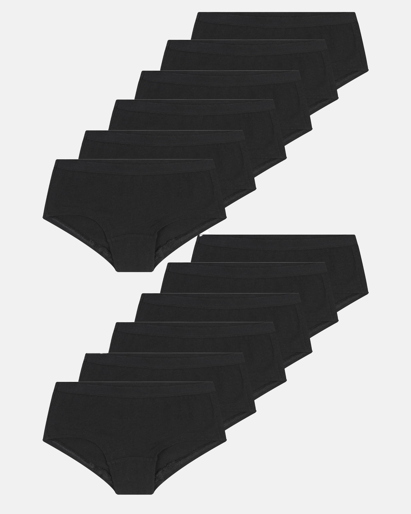 Bio-Baumwolle, Hipster, 12-pack, Schwarz, Mädchen -Decoy Bio-Baumwolle, Hipster, 12-pack, Schwarz, Mädchen -Decoy