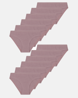 Bio-Baumwolle, Tai Pantie, 12-pack, Rose, Mädchen