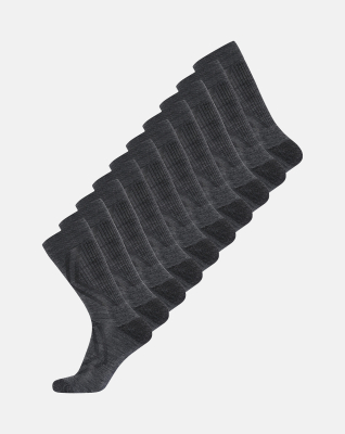 Socken 10-pack, Bio-Wolle, Grau