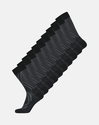 Socken 10-pack, Bio-Wolle, Schwarz