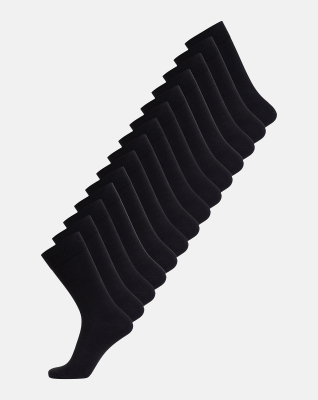 Strümpfe 14-Pack, Bambusviskose, Schwarz