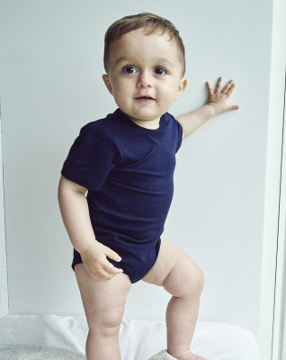 4-pack Bambus, Kurzarm body, Navy