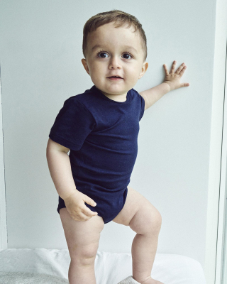 4-pack Bambus, Kurzarm body, Navy