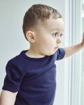 4-pack Bambus, Kurzarm body, Navy