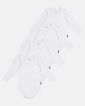 4-pack Bambus, Langarm body, Weiß - JBS of Denmark Kids