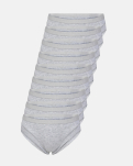 Bambus, Tai Slips, 9-pack, Grau, Mädchen