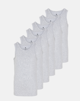 Bambus, Unterhemd, 6-pack, Grau, Junge -JBS of Denmark Kids