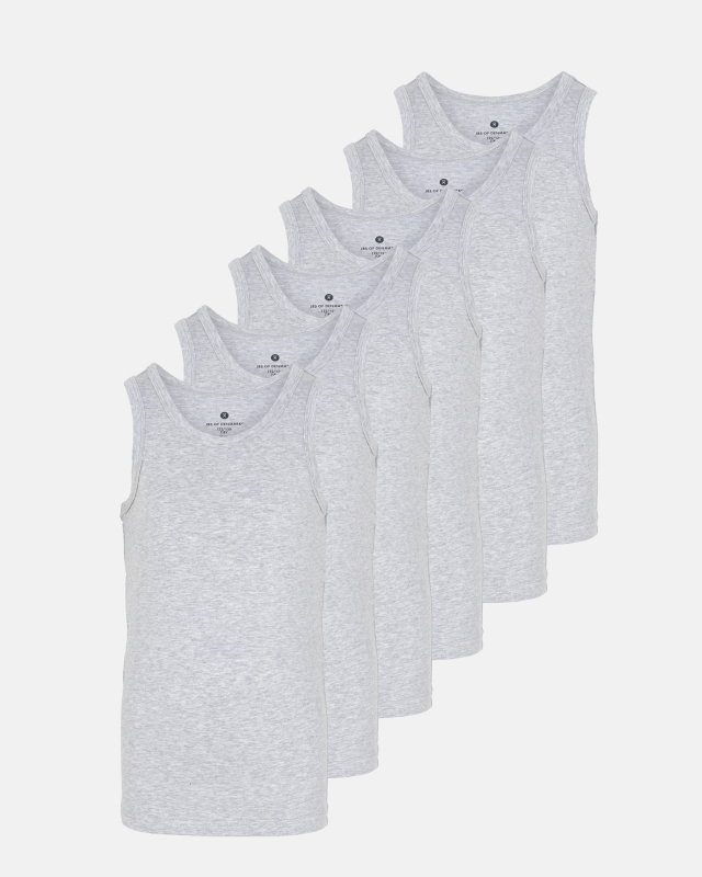 Bambus, Unterhemd, 6-pack, Grau, Junge -JBS of Denmark Kids