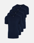 4-pack Bambus, T-Shirt o-neck, Navy, Junge