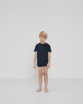 4-pack Bambus, T-Shirt o-neck, Navy, Junge