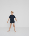 4-pack Bambus, T-Shirt o-neck, Navy, Junge