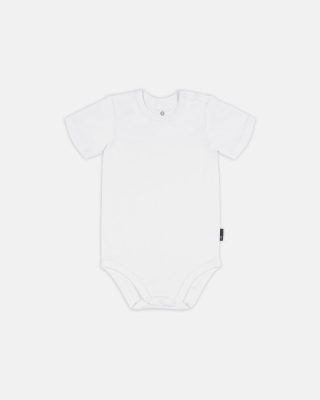 4-pack Bambusviskose, Kurzarm body, Weiß
