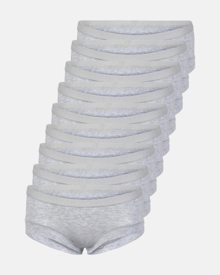 Bambus, Hipster Slips, 9-pack, Grau, Mädchen