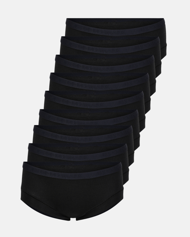 Bambus, Hipster Slips, 9-pack, Schwarz, Mädchen