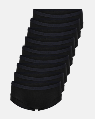 Bambus, Hipster Slips, 9-pack, Schwarz, Mädchen