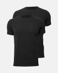 2-pack Bambusviskose, Pique T-Shirt, Schwarz