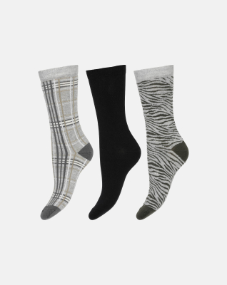 Bio-Baumwolle, Socken, 3-Pack, Mehrfarbig 73 -Decoy