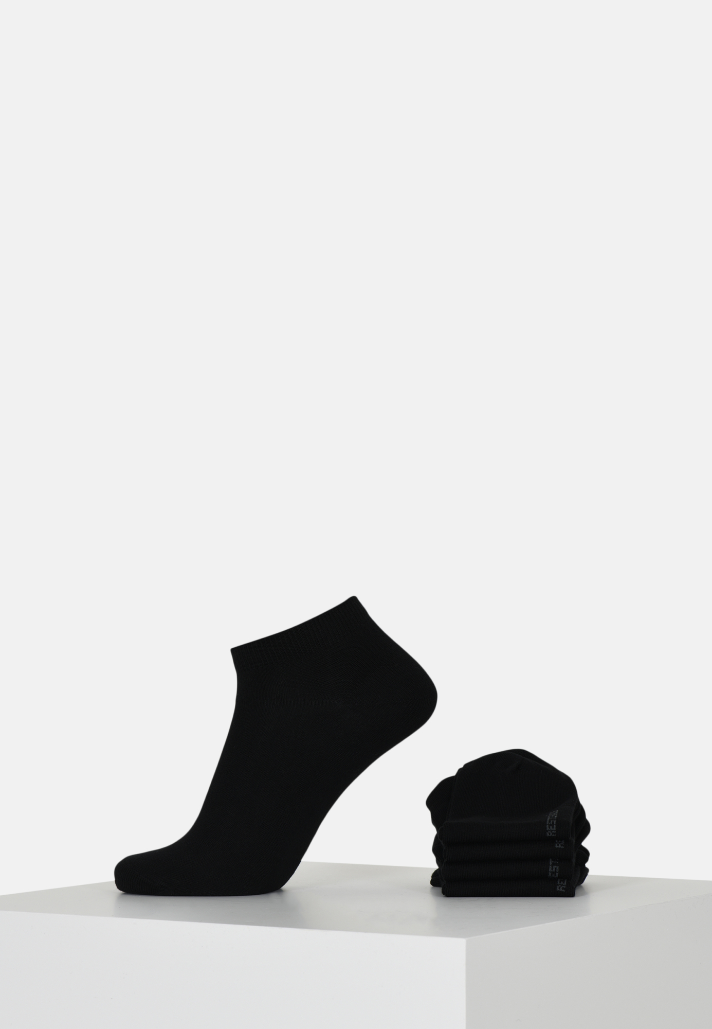 Bambus, Ankelsocken, 5-pack, Schwarz -Resteröds Bambus, Ankelsocken, 5-pack, Schwarz -Resteröds