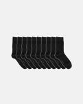 Bambus, Strümpfen, 10-Pack, schwarz