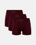 Tights "Gunnar" 3-pack, Bambusviskose, Bordeaux