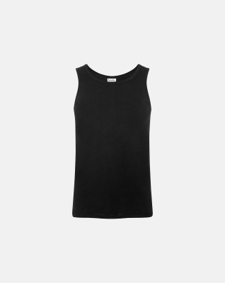 Bio-Baumwolle, Unterhemd Ripp, 4er-pack, Schwarz