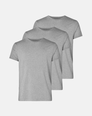 T-Shirt 3-pack, Bambusviskose, Grau