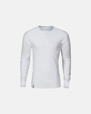 Langarmshirt "Grandad", Bio-Baumwolle, Weiß