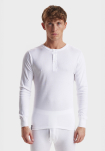 Langarmshirt "Grandad", Bio-Baumwolle, Weiß