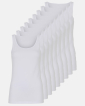 Bio-Baumwolle | Unterhemd breiter Träger | 9-Pack | Weiß - Decoy