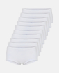 Bio-Baumwolle | Hipster Slip | 10-Pack | Weiß - Decoy