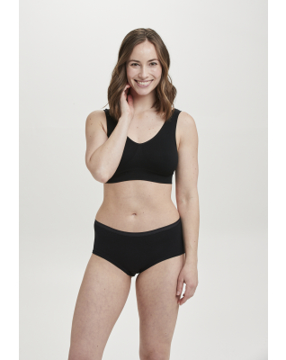 Bio-Baumwolle, Hipster Slip, 10-Pack, Schwarz