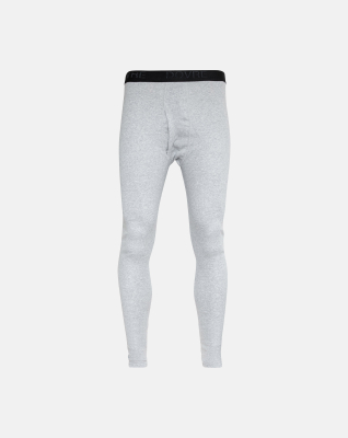 Long Johns mit Eingriff 2-pack, Bio-Baumwolle, Grau