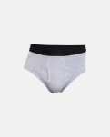 Slips mit Eingriff, Bio-Baumwolle, Grau