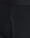 Slips mit Eingriff, Bio-Baumwolle, Schwarz
