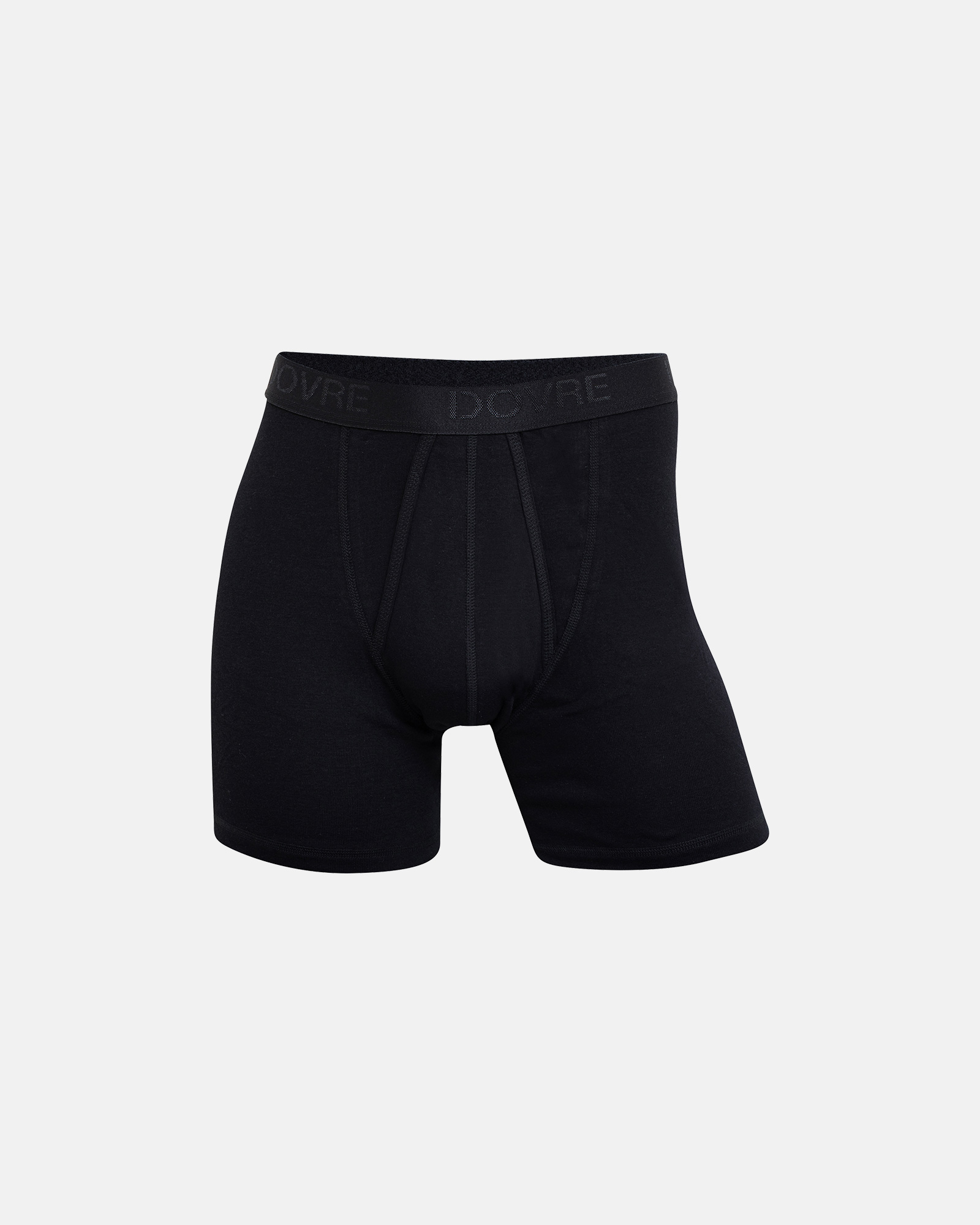 Bio-Baumwolle, Boxershorts mit Schlitz "Rib", Schwarz -Dovre Bio-Baumwolle, Boxershorts mit Schlitz "Rib", Schwarz -Dovre