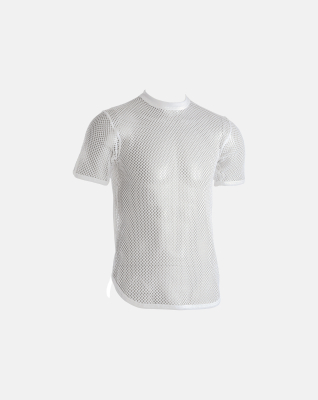 T-shirt Mesh, Bio-Baumwolle, Weiß