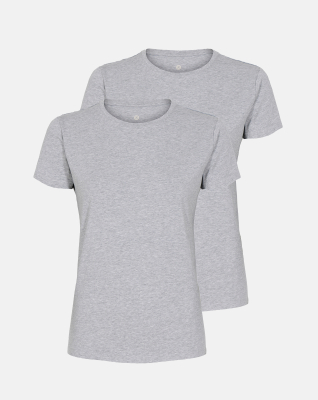 Bambusviskose, T-Shirt, 2-pack, Grau