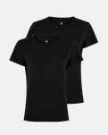 Bambusviskose, T-Shirt, 2-pack, Schwarz