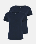 Bambusviskose, T-Shirt, 2-pack, Navy