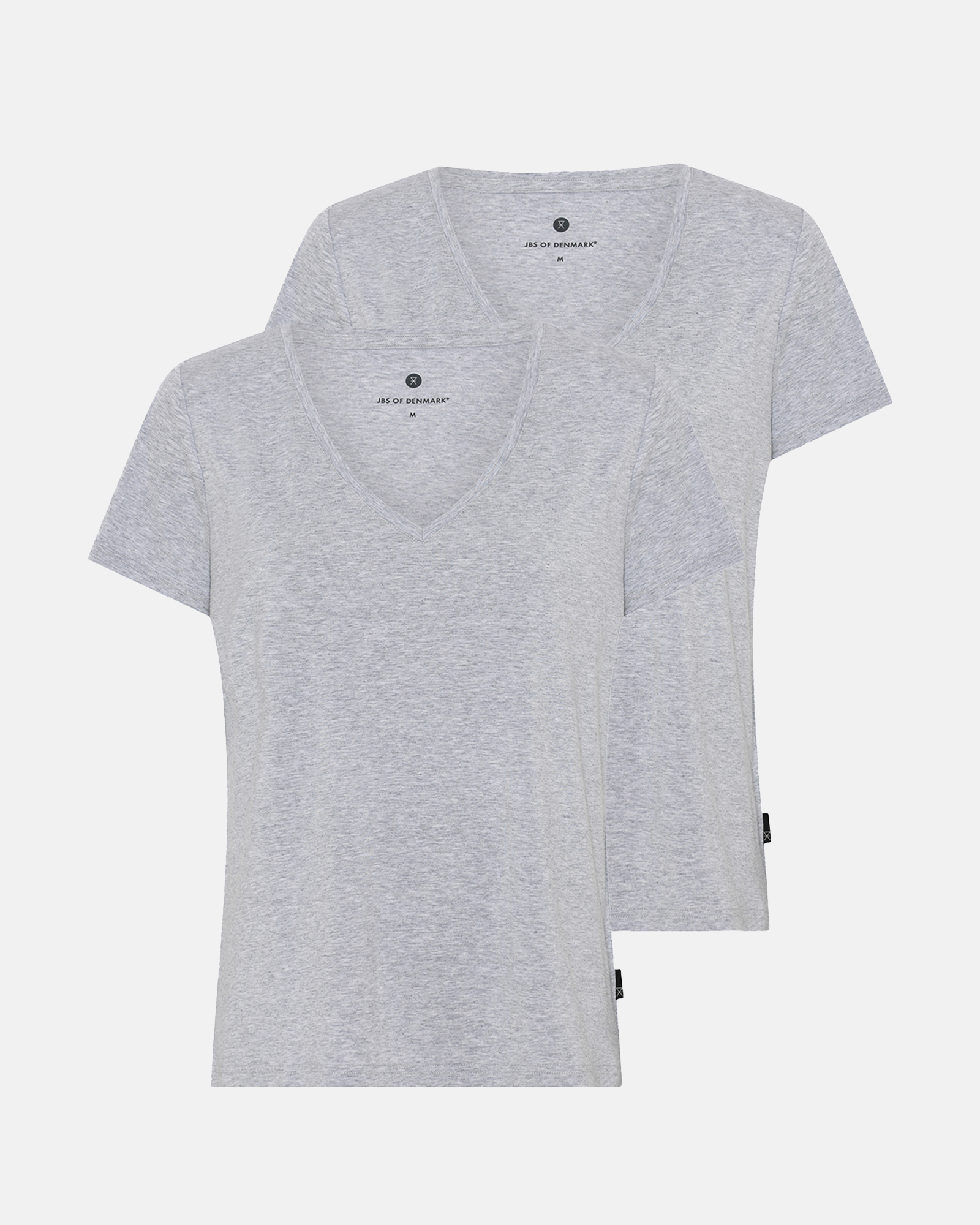 2-pack Bambus, T-Shirt v-neck, Grau