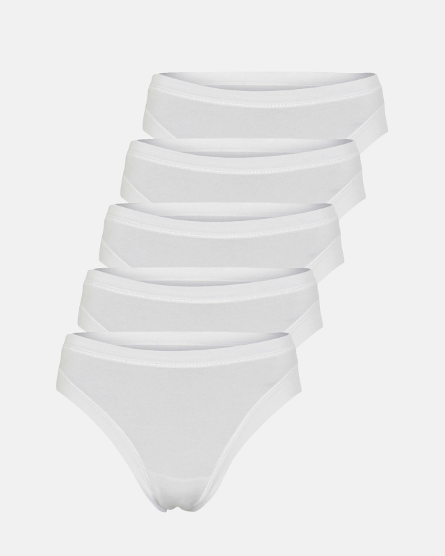 Bambusviskose, Tai, 5-pack, Weiß