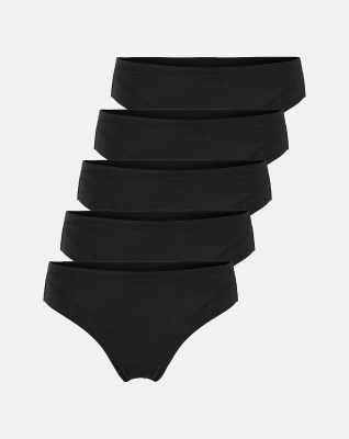 Bambusviskose, Tai, 5-pack, Schwarz