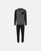Bambusviskose | Pyjama "Jersey" | Schwarz/Grau - JBS