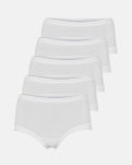 Bambusviskose, Maxi, 5-pack, Weiß