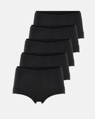 Bambusviskose, Maxi, 5-pack, Schwarz