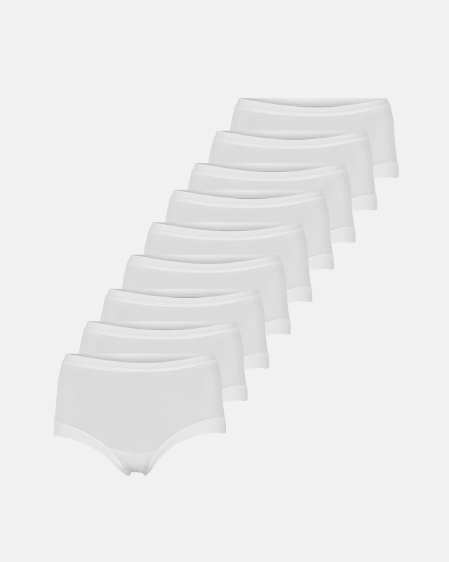 Bambusviskose, Maxi, 9-Pack, Weiß