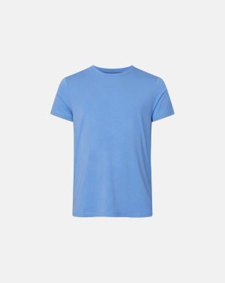 Bambus, T-Shirt mit Rundhalsausschnitt, Blau -Resteröds