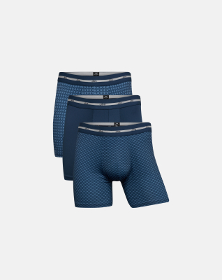 Recyceltes Polyester, Boxershorts, 3er-Pack, Marineblau -JBS